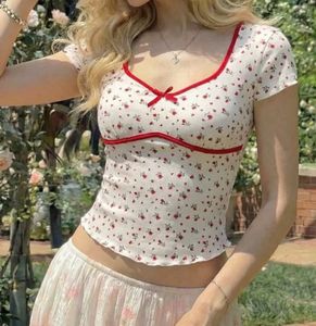 Cute Floral Puff Sleeve Top