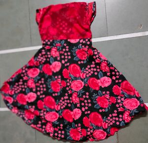 Red flower Western top