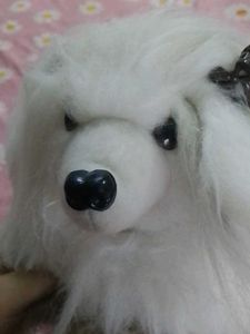Cute White Dog Plush Toy