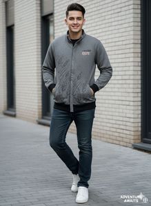 Stylish Gray Printed Sweatshirt