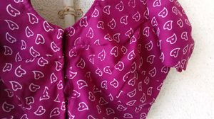 Cute Heart Print Blouse