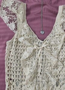 Chic Boho Lace trim Crochet Top🍥🍦