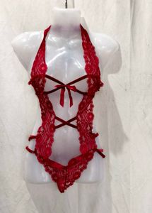 28197. Red Lace Teddy Lingerie
