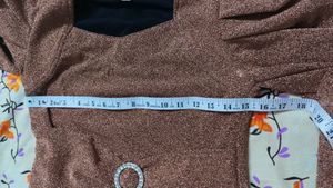 Sparkly Rose Gold Square Neck Dress