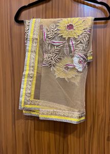 Yellow Embroidered Kurta Set with Designer Dupatta