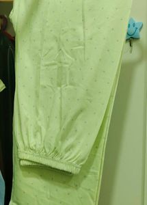 Light Green Polka Dot Pajama Set