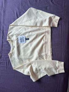 Cream Textured Sweatshirt
