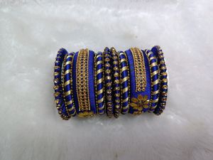 Blue Thread Bangles Set