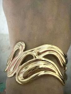 Chunky Gold Tone Statement Bangle
