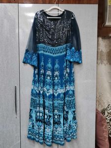 Stunning Blue Sequined Gown