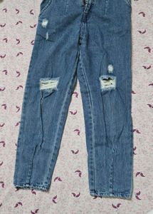 Ripped Blue Denim Jeans