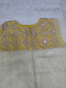 Embroidered Yellow Kurta Set