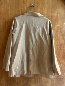 Tan Double-Breasted Blazer