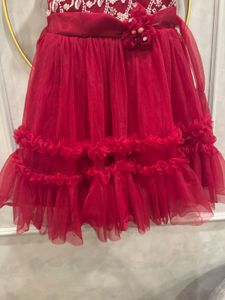 Adorable Red Tulle Party Dress