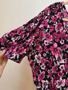 Floral Print Puff Sleeve Top