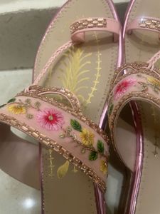 Embellished Pink Flats
