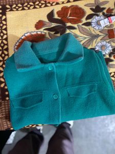 Teal Button-Down coat