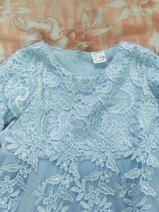 Ethereal Baby Blue Lace Dress