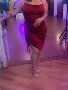 Brand New (Urbanic) Satin Ruched Cowl Neck Dress
