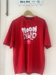 Red "Moon Child" Graphic T-Shirt