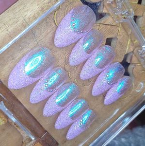 Lavender Haze  Sugar Dust Press On Nails
