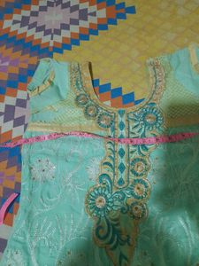 Elegant Mint Green Embroidered Kurta