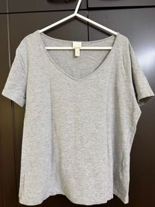 Classic Grey V-Neck T-Shirt