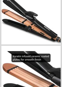 3-in-1 Hair Styler: Straightener, Curler &amp; Crimper