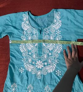 Beautiful Blue Chikankari Kurta