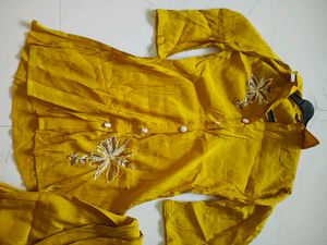Yellow Kurta Set with Pants