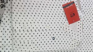 Men's Printed White Shirt