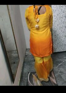 Vibrant Ombre Kurta Set with Sharara