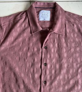 Cuban Collar Casual Short Sleeves Shirt