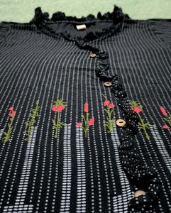 Striped Floral Top by DEVYAS