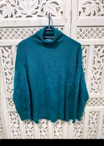 Cozy TEAL Turtleneck Sweater