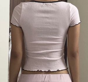 Ribbed bow Baby Tee