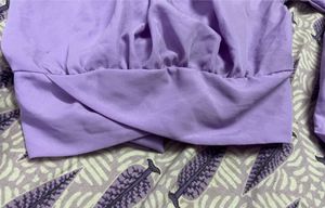 Trendy Lavender off shoulder Top