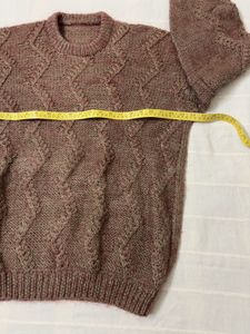 Unisex Handmade Brown Wool Sweater
