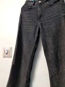 Black Wide Leg Denim Jeans