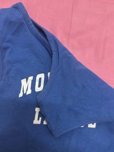 Blue Montreal Track &amp; Field Crop Top