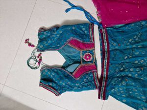 Beautiful Teal Lehenga Choli Set