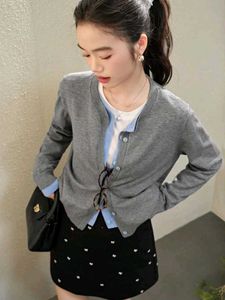 Grey Two-Tone Cardigan