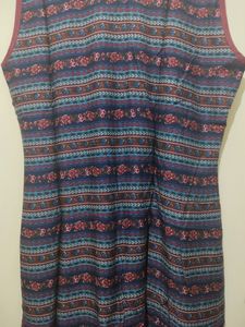Horizontal Floral Print Multi Colour Kurta