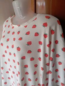 Cute Strawberry Print Top