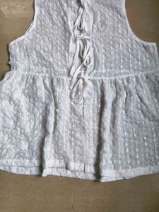 Elegant White Ruffled top
