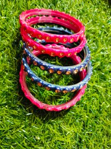 Pink & Violet Colour In Bangle