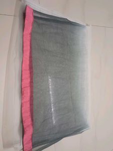 Beautiful Grey Dupatta with Pink Border