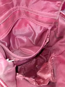 Chic Maroon Faux Leather Tote Bag