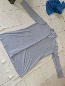 Soft Blue Striped Pajama Shirt