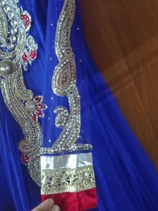 ❤️suit Long blue party wear ❤️ heavy work ❤️ anark